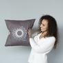Rain Embroidered Decorative Pillow by ТМ IDEIA 50х50 cm шоколад/Optimism, фото 5