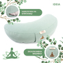 Pillow for meditation and yoga with buckwheat husk IDEIA, 46х25х10 cm м`ята , фото 3 Pillow for meditation and yoga with buckwheat husk IDEIA, 46х25х10 cm м`ята , фото 3
