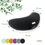 Pillow for meditation and yoga with buckwheat husk IDEIA, 46х25х10 cm чорна, фото 4