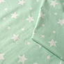 Тканина бязь ранфорс для постільної білизни 2,4 м XXL+S звезда белая на мяте, фото 1