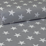 Ткань бязь ранфорс для постельного белья 2,4 м XXL звезда белая на сером, фото 1 Ткань бязь ранфорс для постельного белья 2,4 м XXL звезда белая на сером, фото 1