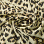 Шифон креп Гламур леопард молоко, Анімалістичний, фото 1