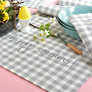 Наскатерник Пасха TM IDEIA 40х150 см клітинка сіра, фото 2