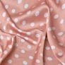 Тканина плательная атлас шовк Горошок пудра, Горох, фото 1