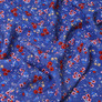 Dress fabric Muslin viscose польові маки денім, Квітковий, фото 1 Dress fabric Muslin viscose польові маки денім, Квітковий, фото 1