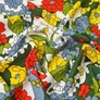 Батист Квітковий мікс черв/жовто/зелений, Квітковий, фото 2 Батист Квітковий мікс черв/жовто/зелений, Квітковий, фото 2