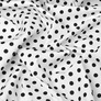 Поплін стрейч горошок дріб чорний на білому, Горох, фото 1