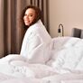 Summer blanket 175х210 cm IDEIA, antiallergenic, white, light blanket for summer, for hotels and home, фото 11