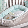 Кокон-позиционер для новорожденных ТM PAPAELLA 88х60х12 см корона мята/корона беж, фото 5