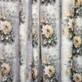 Тканина портьєрна з малюнком Моніка V-05A сіра, Квітковий, фото 1
