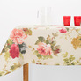Скатертина з водовідштовхувальним просоченням IDEIA 140х170 см бавовна романтік рожев, Квітковий, фото 1