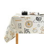 Скатертина з водовідштовхувальним просоченням IDEIA 140х170 см бавовна годинники, фото 1