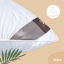Подушка Air Dream Premium 70х70 см IDEIA два чехла на молнии, антиаллергенная, хлопок, натруальный чехол біла, фото 8
