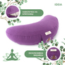 Pillow for meditation and yoga with buckwheat husk IDEIA, 46х25х10 cm т/бузок, фото 2