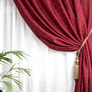 Тканина портьєрна однотонна Shinil V-23 бордо, фото 1