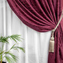 Тканина портьєрна однотонна Shinil V-22 винний, фото 1