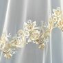 Тюль фатин з вишивкою Василіса V-1 беж, фото 3