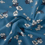 Ткань штапель твил принт, 140 см, 160 гр/м2, для платьев, блузок, юбок квітка денім, фото 1