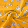 Тканина штапель твіл принт, 140 см, 160 гр/м2, для суконь, блузок, спідниць нарцис гірчиця, фото 1