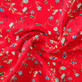 Тканина штапель твіл принт, 140 см, 160 гр/м2, для суконь, блузок, спідниць барвінок червоний, фото 1