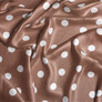 Dress fabric satin silk stretch — lightweight fabric for dresses, blouses, pajamas, and accessories. горошок каштан, фото 2 Dress fabric satin silk stretch — lightweight fabric for dresses, blouses, pajamas, and accessories. горошок каштан, фото 2