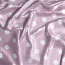 Dress fabric satin silk stretch — lightweight fabric for dresses, blouses, pajamas, and accessories. горошок фрез, фото 2