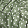 Тканина плательна атлас шовк стрейч 145 см 95 гр/м2 легка тканина для суконь, блуз, піжам та аксесуарів горошок папороть, фото 2