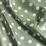 Тканина плательна атлас шовк стрейч 145 см 95 гр/м2 легка тканина для суконь, блуз, піжам та аксесуарів горошок папороть, фото 3