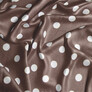 Dress fabric satin silk stretch — lightweight fabric for dresses, blouses, pajamas, and accessories. горошок шоколад, фото 2 Dress fabric satin silk stretch — lightweight fabric for dresses, blouses, pajamas, and accessories. горошок шоколад, фото 2