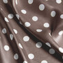 Dress fabric satin silk stretch — lightweight fabric for dresses, blouses, pajamas, and accessories. горошок шоколад, фото 3 Dress fabric satin silk stretch — lightweight fabric for dresses, blouses, pajamas, and accessories. горошок шоколад, фото 3