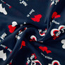 Dress Viscose Staple Fabric, Brandi, 115 g/m2 Love you темно синій, Написи, фото 1 Dress Viscose Staple Fabric, Brandi, 115 g/m2 Love you темно синій, Написи, фото 1