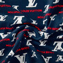 Dress Viscose Staple Fabric, Brandi, 115 g/m2 Louis Vuitton темно синій, фото 1 Dress Viscose Staple Fabric, Brandi, 115 g/m2 Louis Vuitton темно синій, фото 1