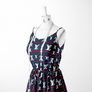 Dress Viscose Staple Fabric, Brandi, 115 g/m2 Louis Vuitton темно синій, фото 3 Dress Viscose Staple Fabric, Brandi, 115 g/m2 Louis Vuitton темно синій, фото 3