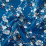 Тканина штапель принт віночок синій, фото 1