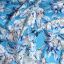 Тканина шовк атлас Armani digital принт Аеліта блакитна, фото 2