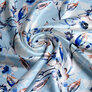 Тканина шовк атлас Armani digital принт весна небесно блакитна, фото 1