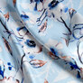 Тканина шовк атлас Armani digital принт весна небесно блакитна, фото 3