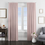 Тканина портьєрна однотонна Фонлук Canvas, шторна тканина, тканина для штор, штори, портьєри, гардіни, тканина для гардин V-97 рожевий, фото 2
