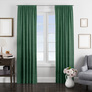 Тканина портьєрна однотонна Фонлук Canvas, шторна тканина, тканина для штор, штори, портьєри, гардіни, тканина для гардин V-588 смарагд, фото 2