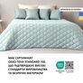Double-sided blanket Style Cube IDEIA 180x210 cm, durable fabric stitching, anti-allergenic fiber м`ята/св.сірий, фото 8