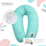 Nursing pillow TM PAPAELLA 30х190 cm горошок ментол, фото 3