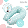 Подушка для беременных и кормления PAPAELLA 30х190 см, антиаллергенная, хлопок, наволочка с молнией зірка біла на ментолі, фото 2 Подушка для беременных и кормления PAPAELLA 30х190 см, антиаллергенная, хлопок, наволочка с молнией зірка біла на ментолі, фото 2