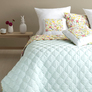 Покрывало на кровать Стиль Cube 210х240 см IDEIA двухстороннее, прочная стежка ткани, антиаллергенное волоконо квіти/м`ята, фото 5