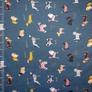SATIN fabric S-131A Dogs денім, фото 3