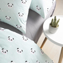 One and a half bedding set TM IDEIA sheet 150x220 cm, duvet cover 145x215 cm, pillowcase 50x70 cm (2 pcs) panda ментол, фото 2