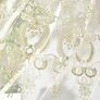 Тюль сетка с вышивкой Майя V-02 крем золото, фото 2