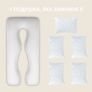 Подушка П-форми IDEIA 140х75х20 см U-shape для вагітних, реабілітації та щоденного комфорту, з наволочкою на блискавці, антиалергенна сіро/біла, фото 7