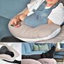 Подушка П-форми IDEIA 140х75х20 см U-shape для вагітних, реабілітації та щоденного комфорту, з наволочкою на блискавці, антиалергенна сіро/біла, фото 10