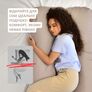 Подушка П-форми IDEIA 140х75х20 см U-shape для вагітних, реабілітації та щоденного комфорту, з наволочкою на блискавці, антиалергенна сіро/біла, фото 11