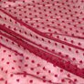 Ткань сетка Горох вишня , фото 1
